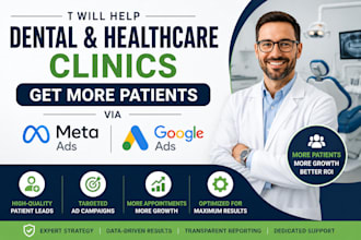 help dental and healthcare clinics get more patients via meta and google ads