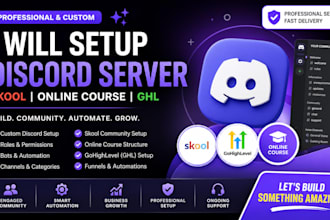setup discord server boost custom discord server setup skool online course ghl