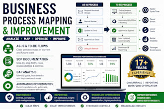 analyse business processes, create process maps with improvement recommendations