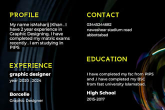 design an attractive and professional CV