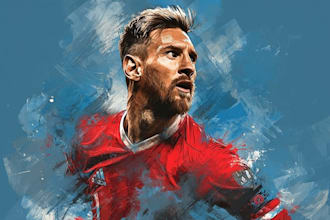draw unique illustration football player or sport player