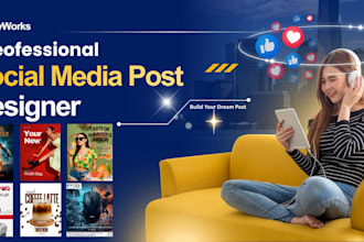create modern instagram, facebook, and linkedin post designs
