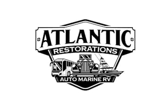 design custom auto marine rv restorations logo