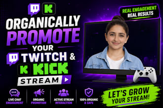 promote your twitch and kick stream with live chat engagement