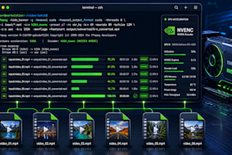 automate batch video rendering using ffmpeg and nvenc