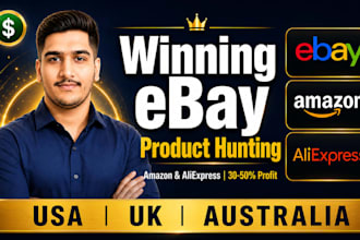 winning ebay product hunting from amazon and aliexpress for dropshipping