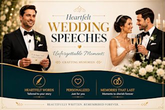 write a perfect wedding speech or any event speech