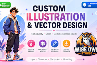 create professional vector illustration and custom artwork