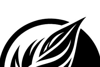 design simple line art logo vector for your brand