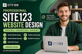 design, redesign and optimize site123 website and landing page as your expert