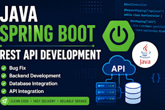 develop java spring boot backend rest apis and fix bugs