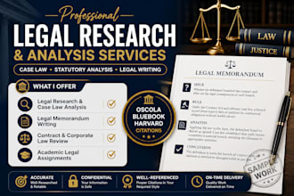 provide expert legal reseach and analysis