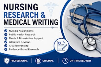 do nursing research, medical writing and public health