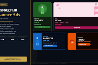 design professional instagram banner ads