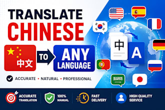 doing translate chinese to any language