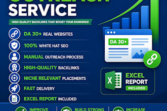 do manual guest post outreach to da 30 real blogs for SEO