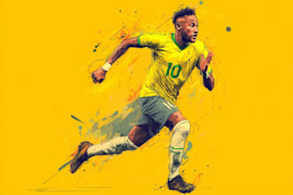draw illustrations of football or other sports in my style