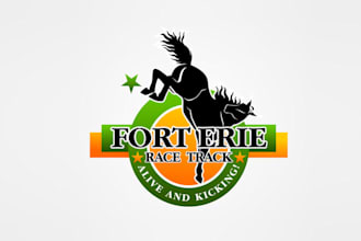 design top quality fort erie race track logo