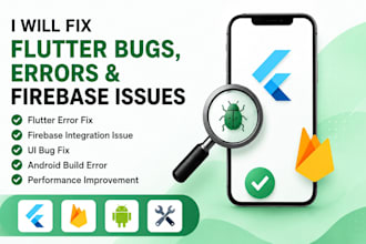 fix flutter bugs, errors and firebase issues