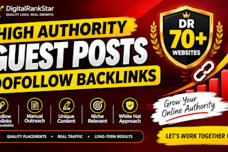 provide high authority guest posts with dofollow backlinks