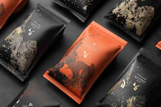 design minimal, modern and luxury packaging or label