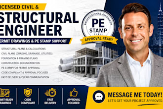 review licensed architect, civil and structural engineer in florida texas permit