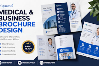design medical brochure, digital brochure, bifold and trifold brochure and flyer