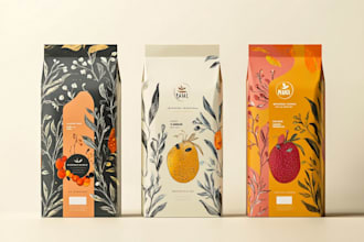 design modern product packaging branding label
