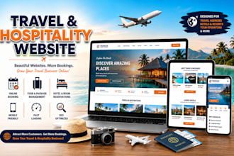 build a professional travel agency, hotel, hospitality website
