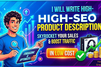 write SEO product descriptions for your company