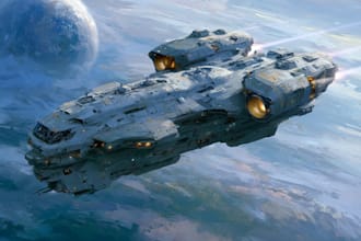 design futuristic sci fi spaceships and spacecraft art