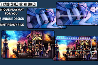 design custom lorcana mtg deskmat tcg playmat or anime gaming deskpad