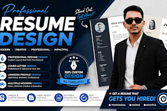 design and update your professional resume, CV, cover letter and linkedin