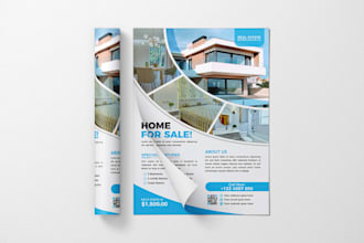 design luxury real estate flyer realtor brochure property postcard