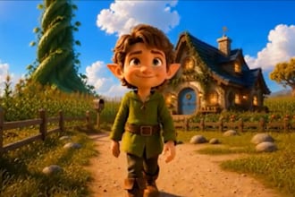 create 3d disney animation, pixar ai style animation, ai cartoon video