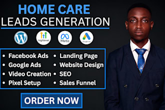 home care leads home care website elderly care landing page