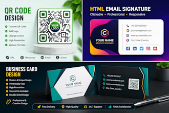 design clickable email signatures, qr codes business cards