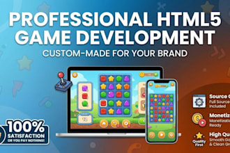 develop a professional HTML5 web game for your brand
