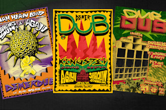 design a poster for a dub party