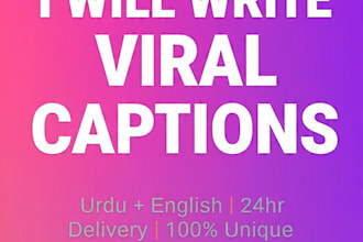 write engaging urdu english captions for instagram posts