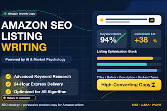 write SEO amazon listings and product descriptions using ai