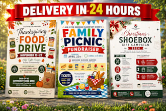 design spring , summer, harvest, holiday, easter, thanksgiving charity flyer
