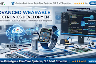 design smartwatch pcb wearable electronics esp32 ble and iot hardware