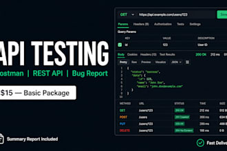do rest API testing with postman and deliver a detailed bug report