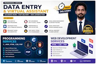 do professional data entry excel and admin support work