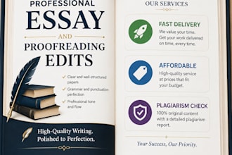 provide proofreading tutor,essay review,research,translation