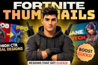 create clean fortnite youtube thumbnails with high CTR