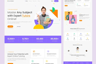design school website, private tutor learning website