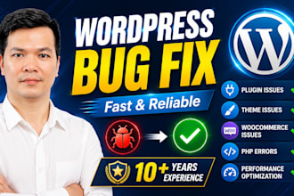 fix wordpress bugs, errors and website issues