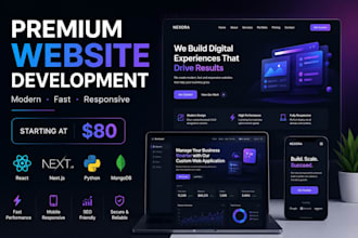 develop a custom website and saas web application
